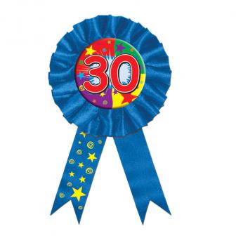 Rosette anniversaire "30 ans" 16 cm