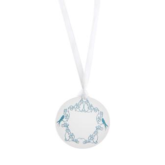 12 cartons personnalisables ronds "With love" - bleu
