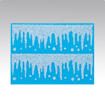 Déco de fenêtre autocollante "Stalactites de glace" 2 pcs