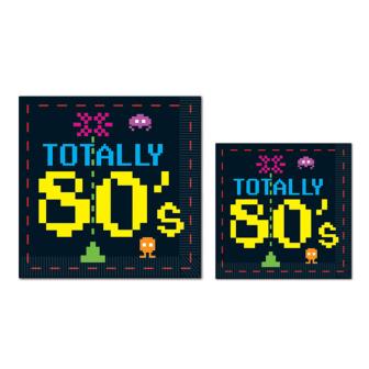 16 serviettes "Totally 80's"