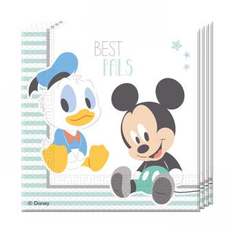 20 serviettes "Baby Mickey & Donald"
