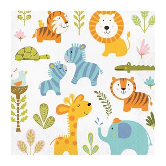 16 Serviettes "Baby Wild Jungle Party" 