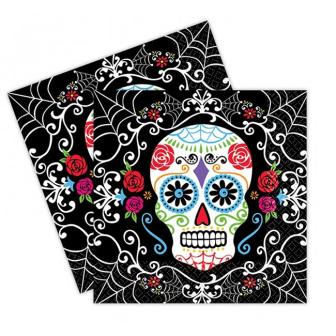 Pack de 20 serviettes "Dia de los Muertos" 