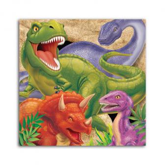 16 serviettes "Dangereux dinosaures"