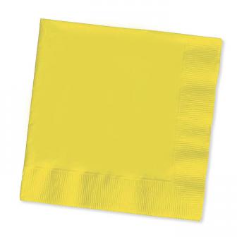 50 serviettes - jaune