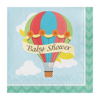 16 serviettes "Haut dans les nuages" Baby Shower 