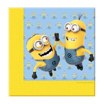 20 serviettes "Les minions"