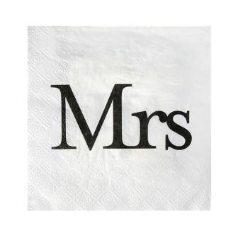 20 serviettes "Mr & Mrs" - Mrs