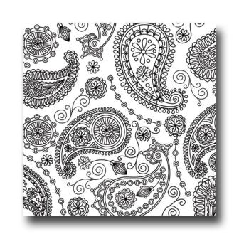 20 serviettes "Motif Paisley" - noir