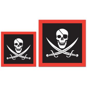16 serviettes "Sabres de pirate"