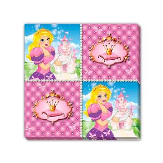 16 serviettes "Vie de princesse"