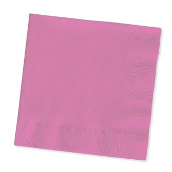 50 serviettes - rose vif