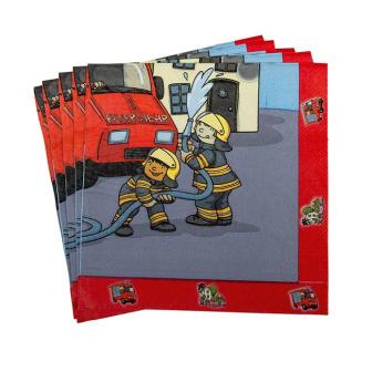 20 Serviettes "Pompiers rapides" 