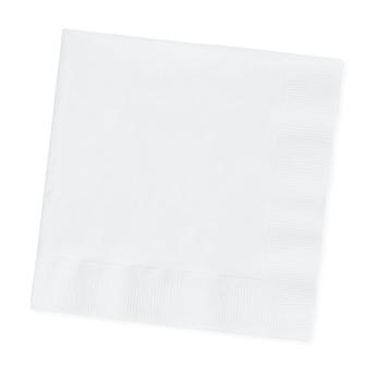 50 serviettes - blanc