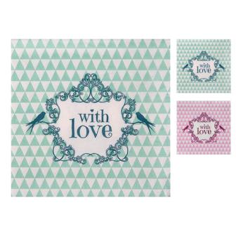 20 serviettes "With love"