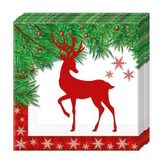 20 Serviettes "X-Mas Deer" 