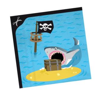 20 serviettes "Voyage de pirates"