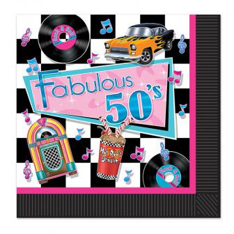 16 serviettes "Fabulous 50's"