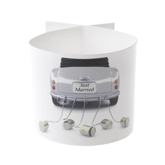 6 ronds de serviette "Just Married Cabrio"