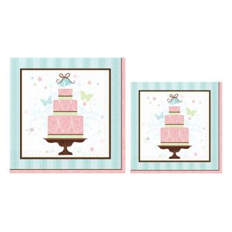 36 serviettes "Gâteau de mariage"