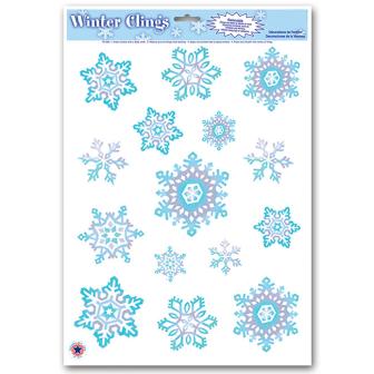 Autocollants statiques "Cristaux de glace" 15 pcs