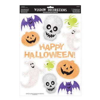 Autocollants statiques "Happy Halloween" 11 pcs.