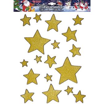 Autocollants statiques "Ciel de Noël étoilé" 18 pcs