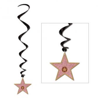 5 suspensions à spirales étoiles "Walk of Fame" 94 cm