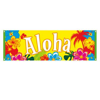 Bannière en tissu "Aloha" 220 x 74 cm