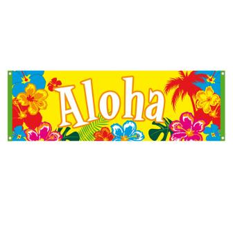 Bannière en tissu "Aloha" 220 x 74 cm