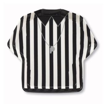 Assiette "Maillot arbitre" en plastique 31,5 x 29 cm