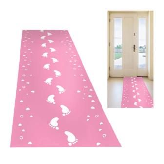 Tapis "Petits pieds" 50 x 250 cm - rose