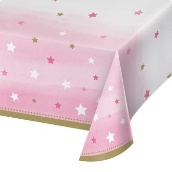 Nappe "Little Star" 137 x 259 cm rose