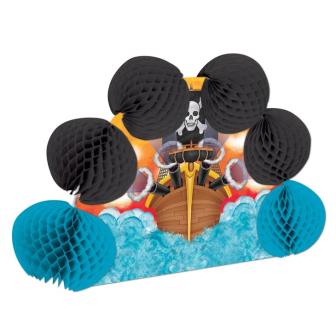 Déco de table 3D "Bateau de pirate" 25 cm 