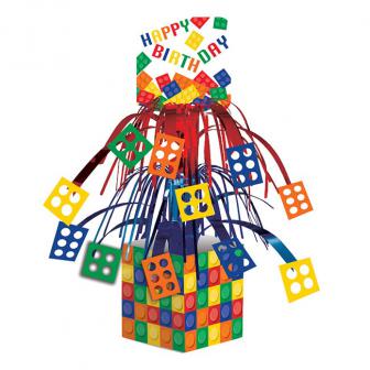 Déco de table "Briques colorées" Happy Birthday 36,8 cm