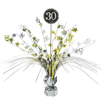 Déco de table fontaine "Anniversaire scintillant 30" 46 cm