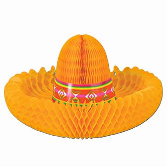 Déco de table "Sombrero en papier crépon" 30 cm