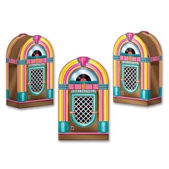 Déco de table "Juke-box sifflotante" 15 cm 3 pcs