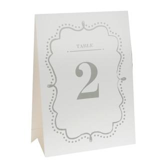 Cartons de table "Vintage" 1 - 10 - blanc