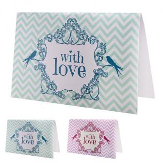 6 cartons de table "With love"