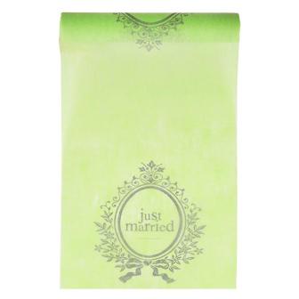 Chemin de table "Just Married" 5 m - vert