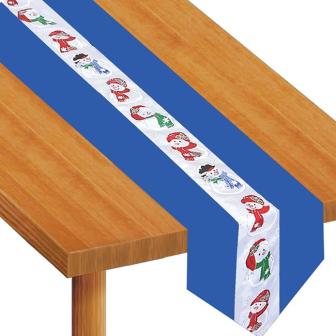 Chemin de table "Bonhomme de neige" 180 cm