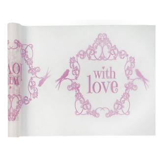 Chemin de table "With love" 5 m - rose vif