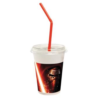 12 gobelets à paille "Star Wars 7"