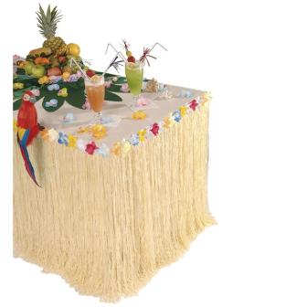 Déco de table tropicale avec fleurs 275 cm