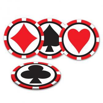 Dessous-de-verre "Cartes à jouer poker" 8 pcs