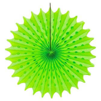 Déco de plafond lumière UV en papier alvéolé "Neon" 45 cm - vert fluo
