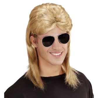 Perruque "Crazy 80's" avec lunettes - blond