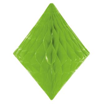 Diamant en papier alvéolé 30 cm - vert