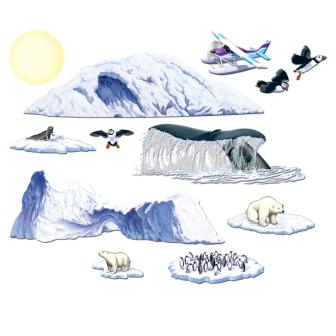 Déco murale "Antarctique" 149 cm 12 pcs